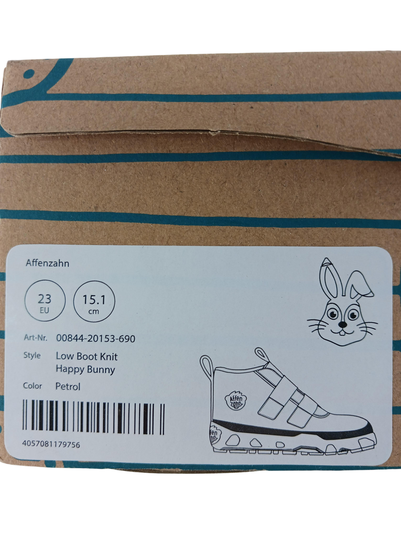 Affenzahn Lowboot knit happy bunny 23 Schuhgröße