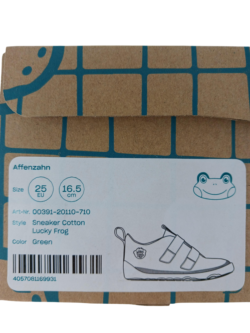 Affenzahn Sneaker cotton lucky frog 25 Schuhgröße