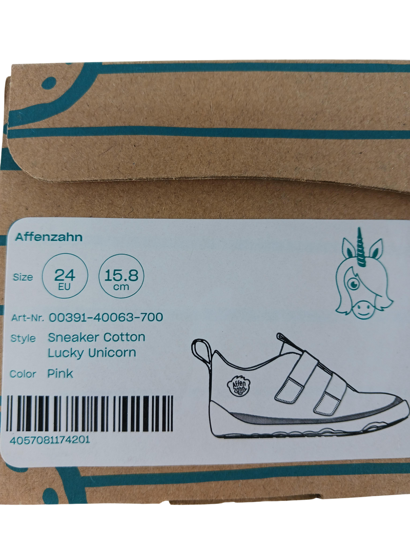 Affenzahn Sneaker cotton lucky unicorn 24 Schuhgröße