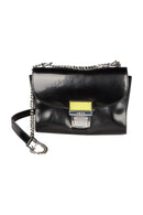 MSGM Handtasche Umhängetasche aus Kunstleder in Schwarz