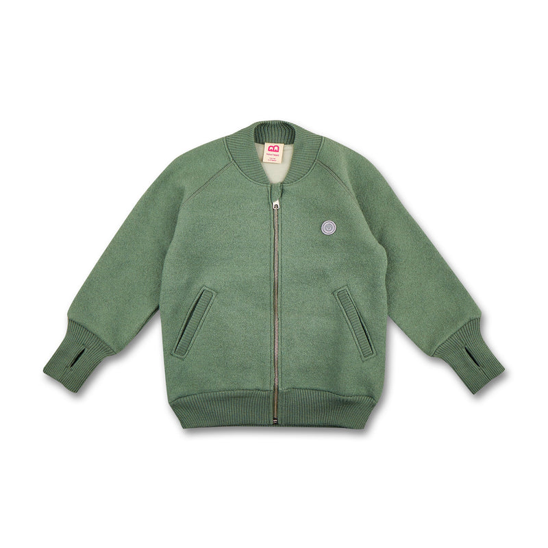 Kids boiled wool bomber jacket