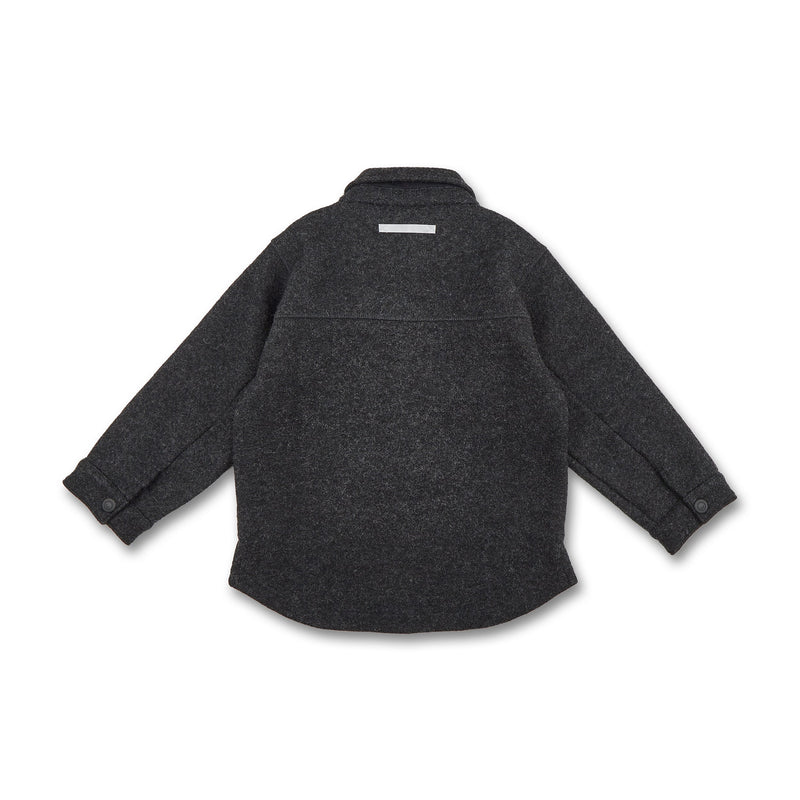 Kids oversize boiled wool shirt