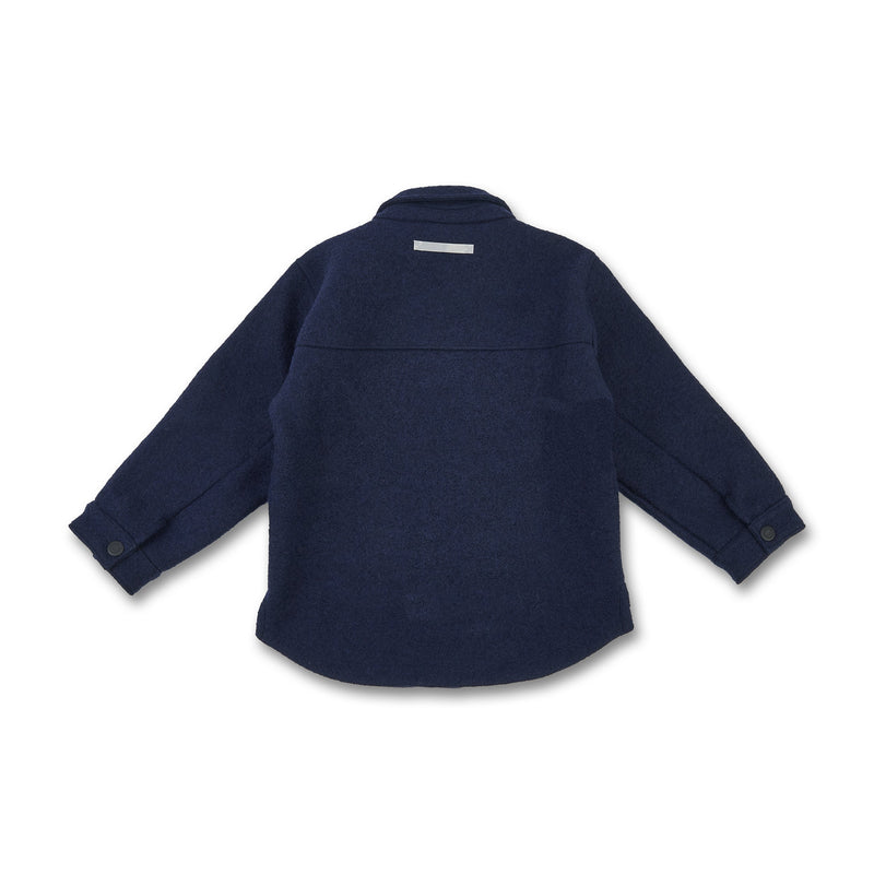 Kids oversize boiled wool shirt