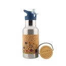 Salty Mind Edelstahltrinkflasche mit Korkummantelung + Trinkdeckel inkl. Strohhalm