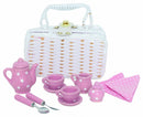 JaBaDaBaDo - Picnic set mini made of porcelain in pink/ white