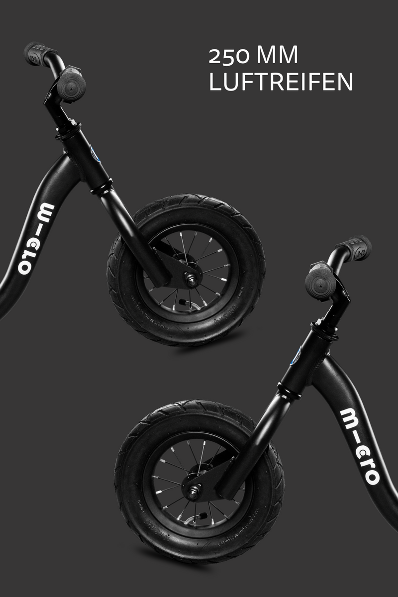 micro balance bike black