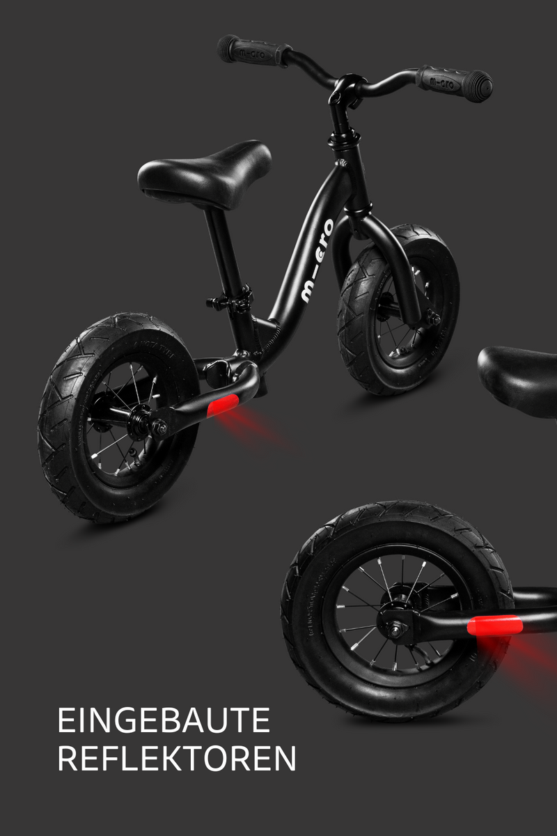micro balance bike black