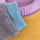 kronjuwel Kaschmirpullover 86/92 gelb grau Upcycling