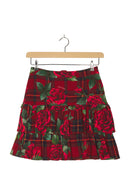 Dolce & Gabbana Rock Stufenrock Kariert Blumen