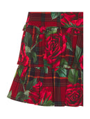 Dolce & Gabbana Rock Stufenrock Kariert Blumen