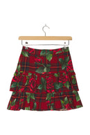 Dolce & Gabbana Rock Stufenrock Kariert Blumen