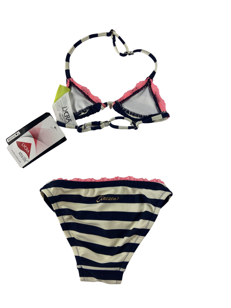 Bikini Gestreift mit pinker Spitze Claesens 92 | 2yrs