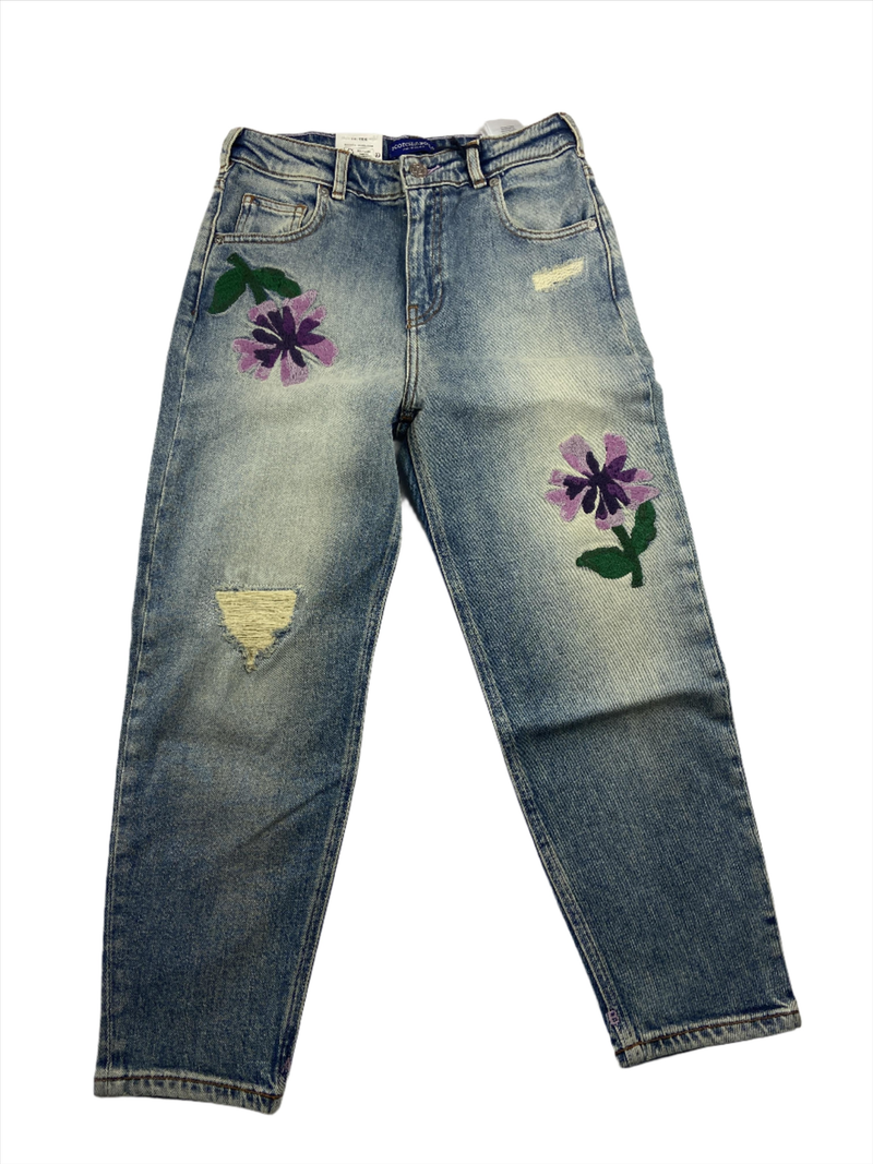 SCOTCH & SODA Jeans mit Blumen Aufgestickt 152 | 12yrs