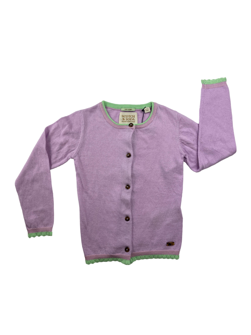 SCOTCH & SODA Strickjacke Orchid mit Leo Knöpfen 104 | 4yrs