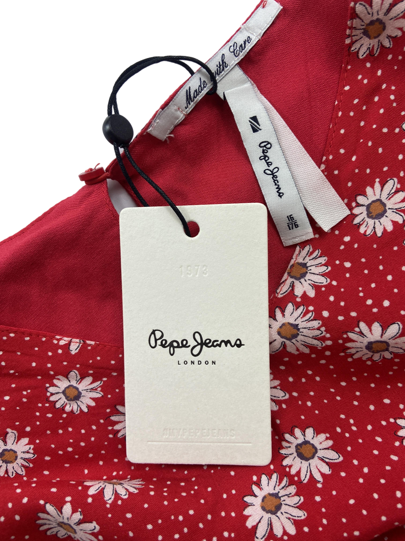 Pepe Jeans  Kleid mit roten Blumen 176 | 16yrs