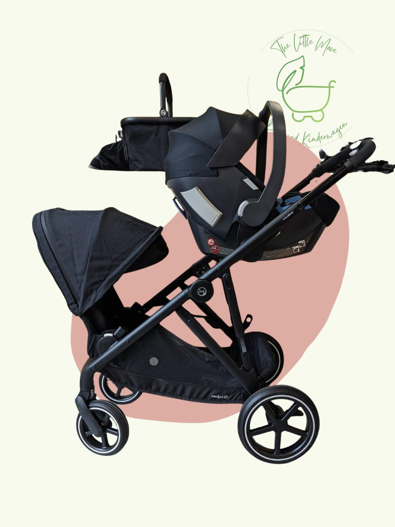 Cybex Gazelle S - Combi stroller (including car seat, sports seat and bag) - Black - In very good condition