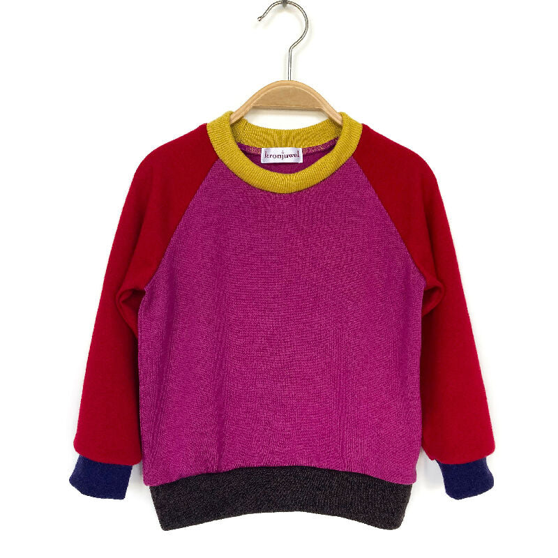 kronjuwel Wollpullover Größe 92 pink rot Upcycling