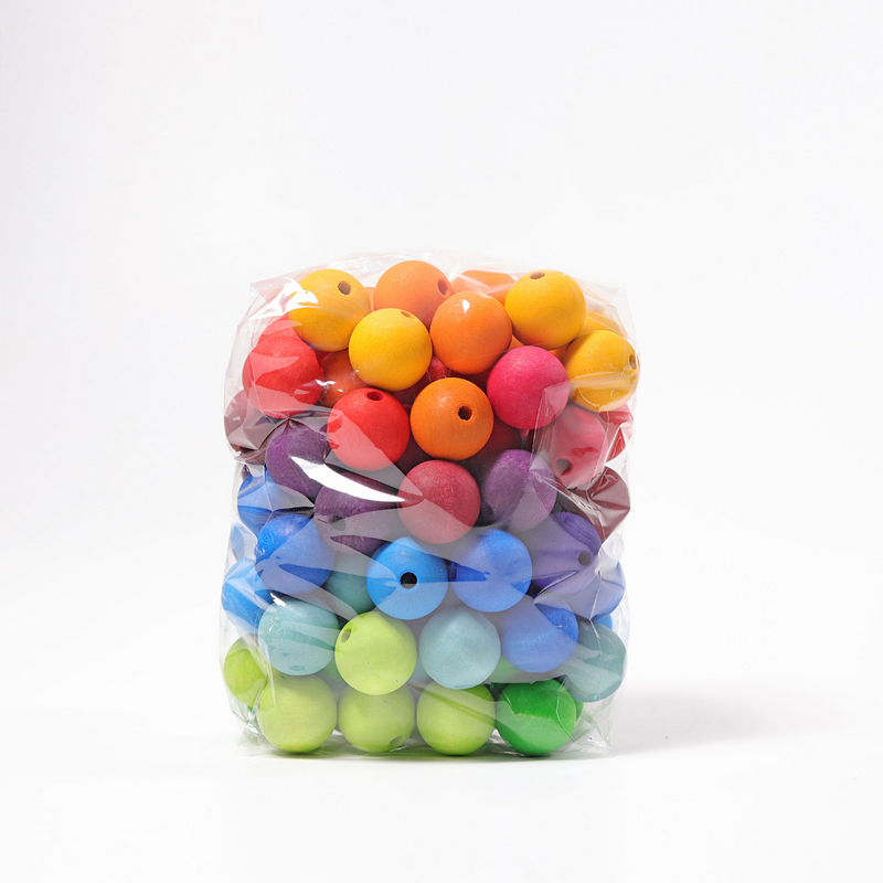 GRIMM'S 12er Sortierhilfe im Set mit Holzpinzette und Holzperlen