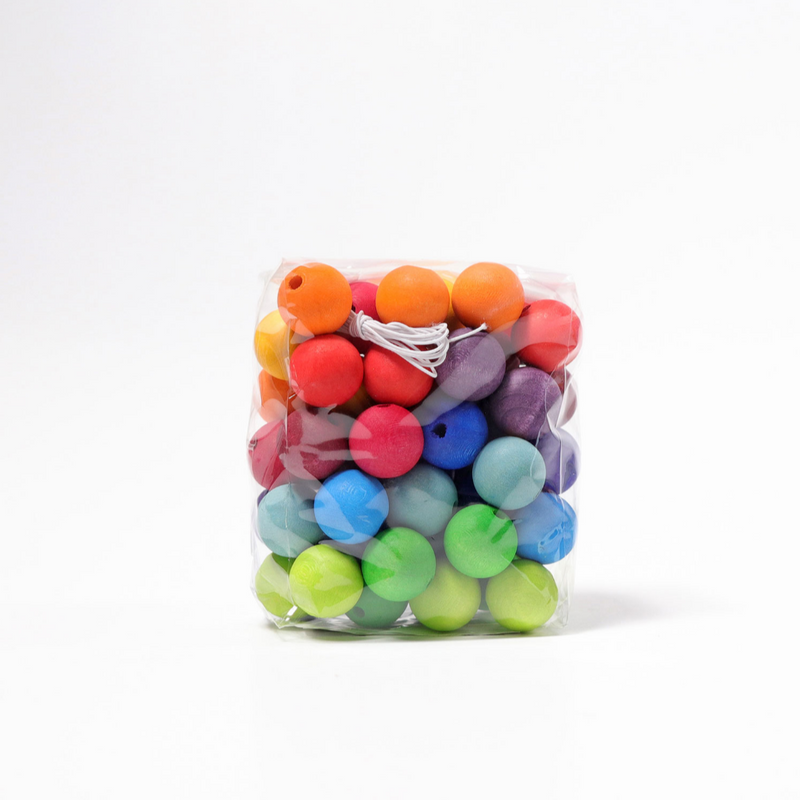 GRIMM'S 12er Sortierhilfe im Set mit Holzpinzette und Holzperlen