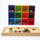 GRIMM'S 12er Sortierhilfe im Set mit Holzpinzette und Holzperlen