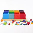 GRIMM'S 12er Sortierhilfe im Set mit Holzpinzette und Holzperlen