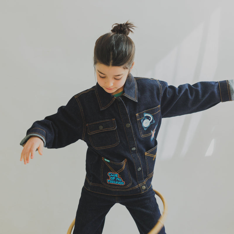 Kids CLUB OF ALL FEELINGS denim jacket