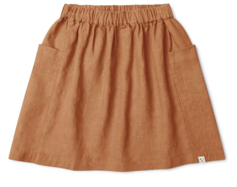 linen skirt brown 92-128