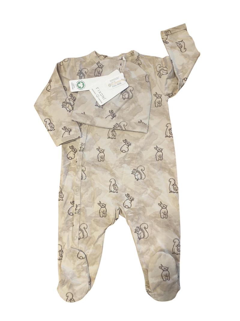 Strampler Strampler Kleidung Strampler Set mit Füssen und Mütze Fixoni Front Image Last Season