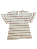 T-Shirts T-Shirts & Tops Kleidung T-Shirt Stripes mit Rüschenärmel Creamie Label Image Last Season