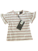 T-Shirts T-Shirts & Tops Kleidung T-Shirt Stripes mit Rüschenärmel Creamie Front Image Last Season