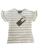 T-Shirts T-Shirts & Tops Kleidung T-Shirt Stripes mit Rüschenärmel Creamie Front Image Last Season