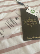 T-Shirts T-Shirts & Tops Kleidung T-Shirt Stripes mit Rüschenärmel Creamie Rear Image Last Season