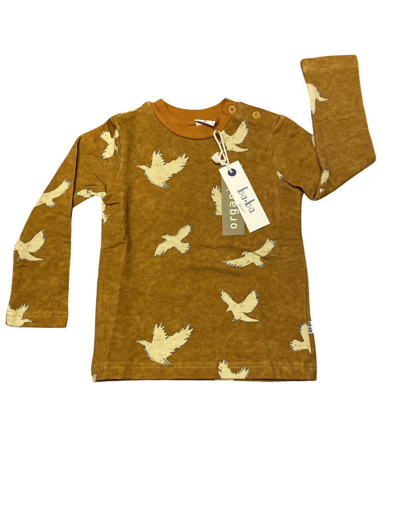 Longsleeves Longsleeves Kleidung Dickes Longsleeve mit Vögel Ba*ba Front Image Last Season