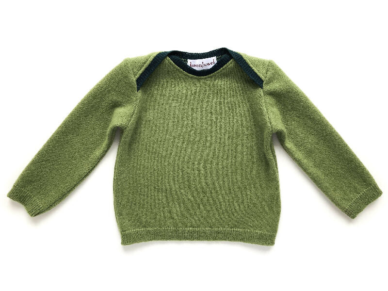 kronjuwel Babypullover Größe 74 aus 100% Kaschmir grün Upcycling