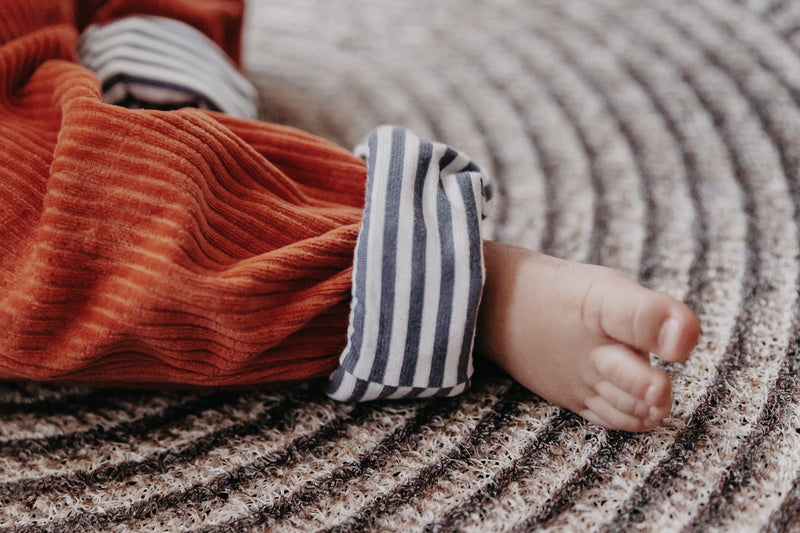 Oktopulli Mitwachshose Ino | Bio-Cordnicki | Orange Grün 116-128