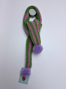 Merinoschal • Stripes & Bommel • handmade by fUXvintage