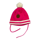 Mini Rodini pom knit beanie, deep pink | 44/46cm