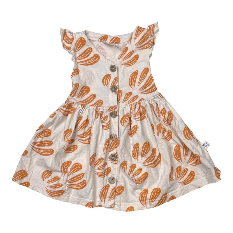 Mainio button dress, anemone | 86/92cm