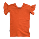 Gugguu frill t-shirt, orange | 122cm