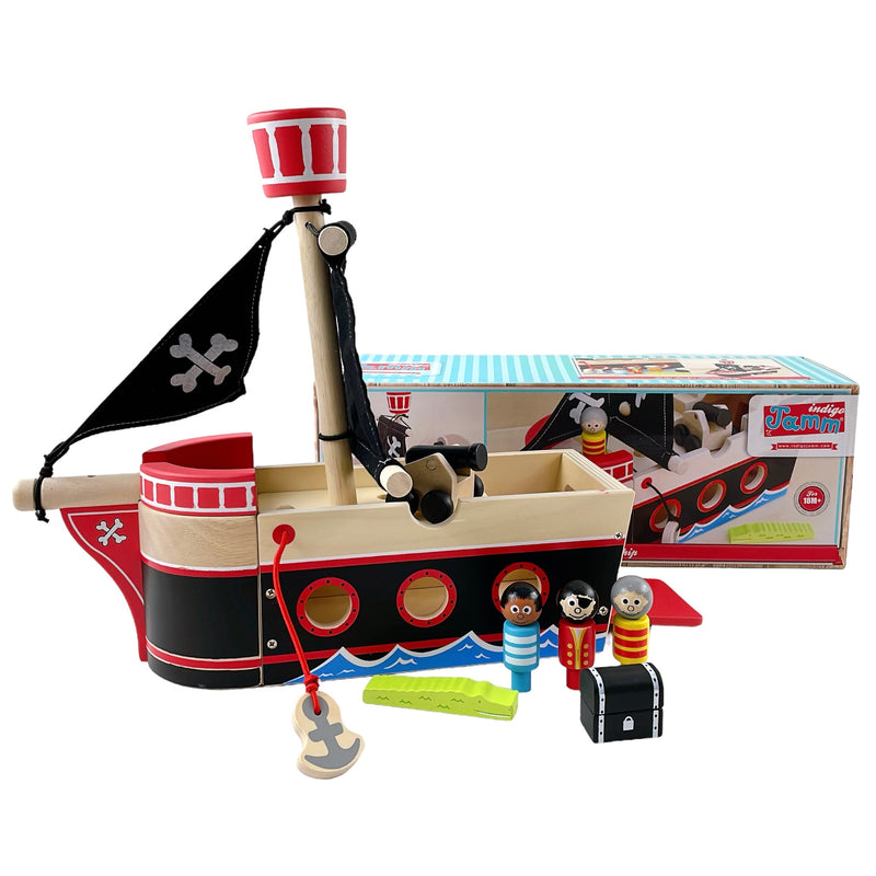 Indigo Jamm Jolly Jacks Pirate Ship, Wood