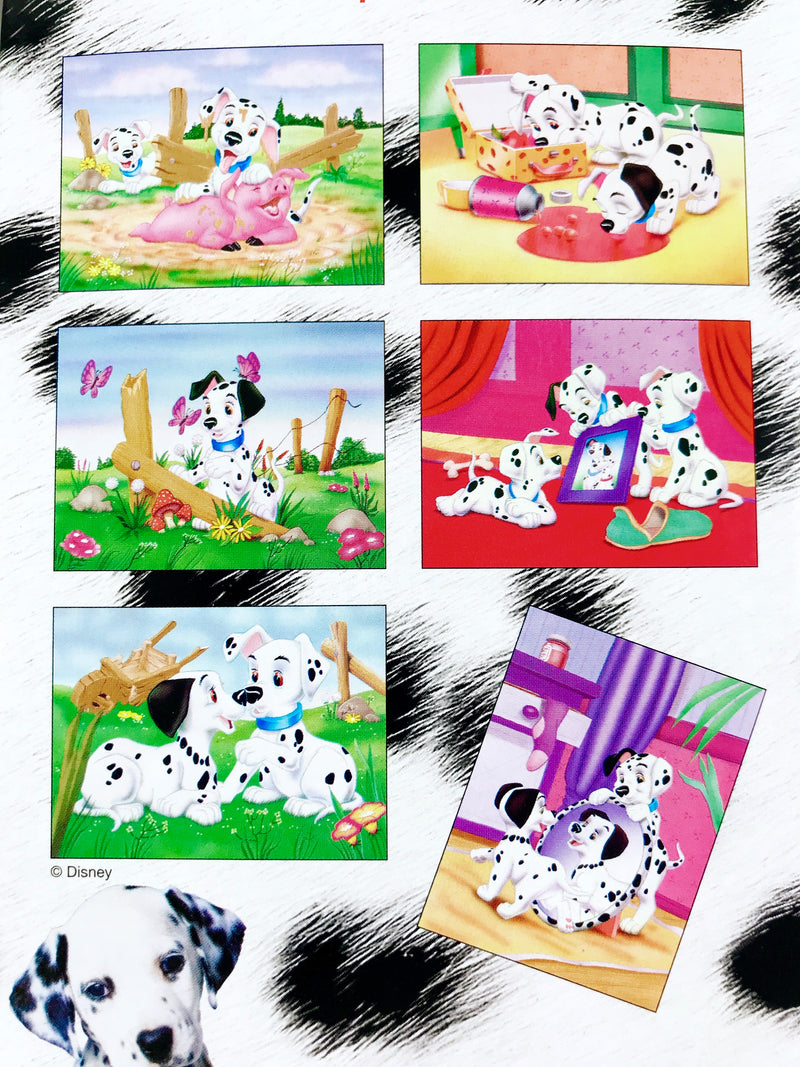 12 picture cubes "101 Dalmatians", wood