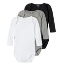 Name it Bodys Set of 3, Grey/ White/ Black