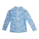 IA BON the sam UV shirt, blue palm | 4-6Y
