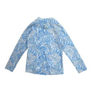 IA BON the sam UV shirt, blue palm | 4-6Y