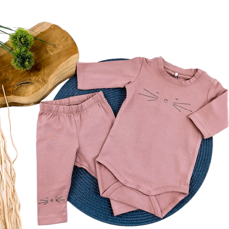 Name it 2er-Set Body + Hose, Woodrose