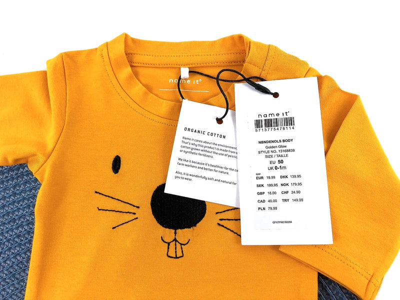 Name it 2er-Set Body + Hose, Senfgelb