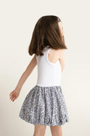 Balloon-Kleid aus Baumwolle mit Zebra-Rock