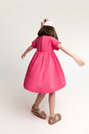 Oversize Kleid in Pink aus Baumwolle