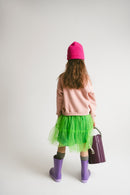 Baumwoll/Tüll Kleid Krokodil Grün