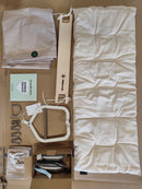 Paul & Co PREMIUM FEDERWIEGE SAND, TÜRKLAMMER (BIS 25CM WANDSTÄRKE) WEISS, ESCHE, SCHURWOLLE